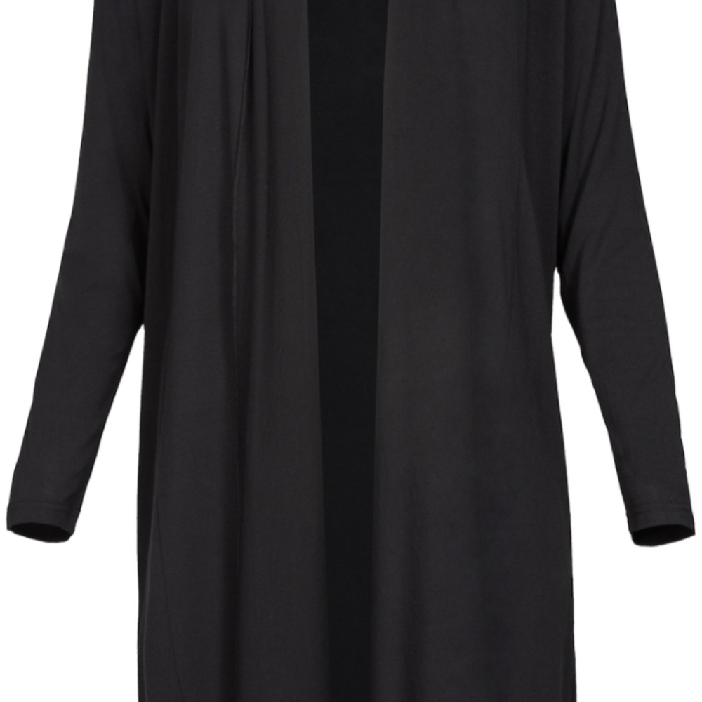 BODYPEACE Byron Bay Australia Black Open Cardigan 92% bamboo 8% spandex - Picture 6 of 8